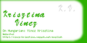 krisztina vincz business card